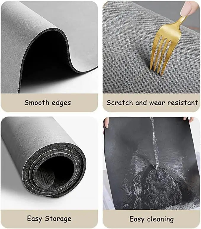 Quick-Dry Absorbent Floor Mats — Pack of 2 (Assorted Designs)