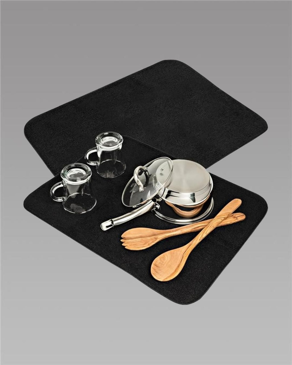 Quick-Dry Absorbent Floor Mats — Pack of 2 (Assorted Designs)